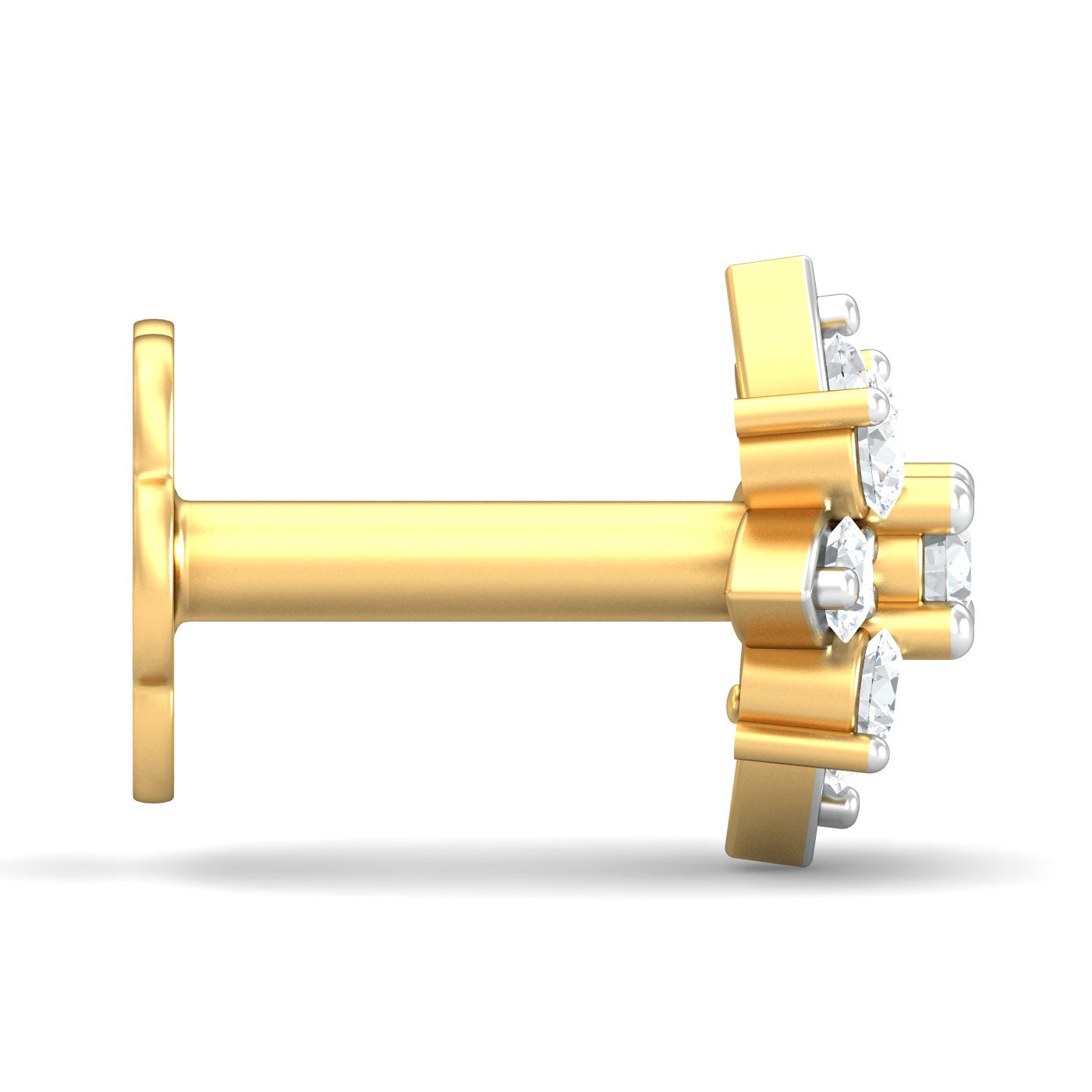 Agni Gold Screw Nose Stud