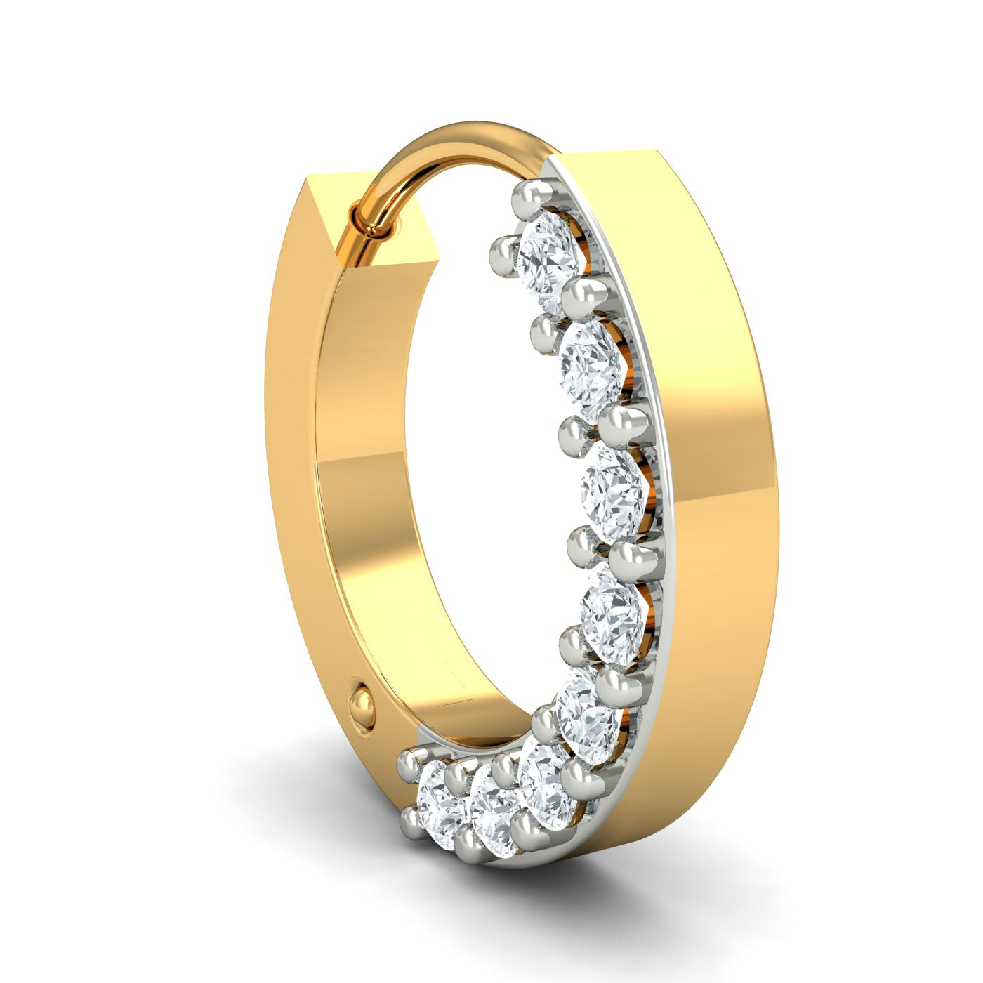Side Diamonds Nose Ring
