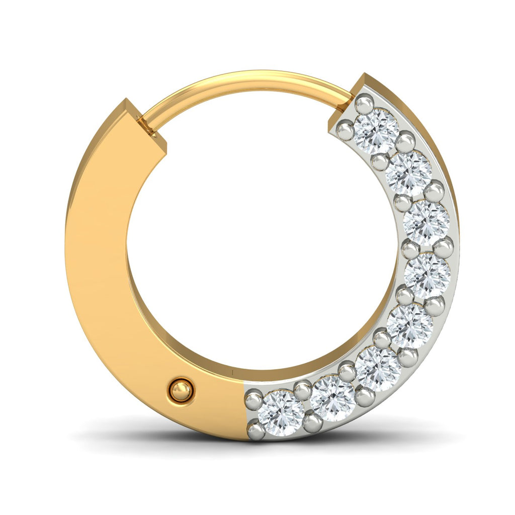 Side Diamonds Nose Ring