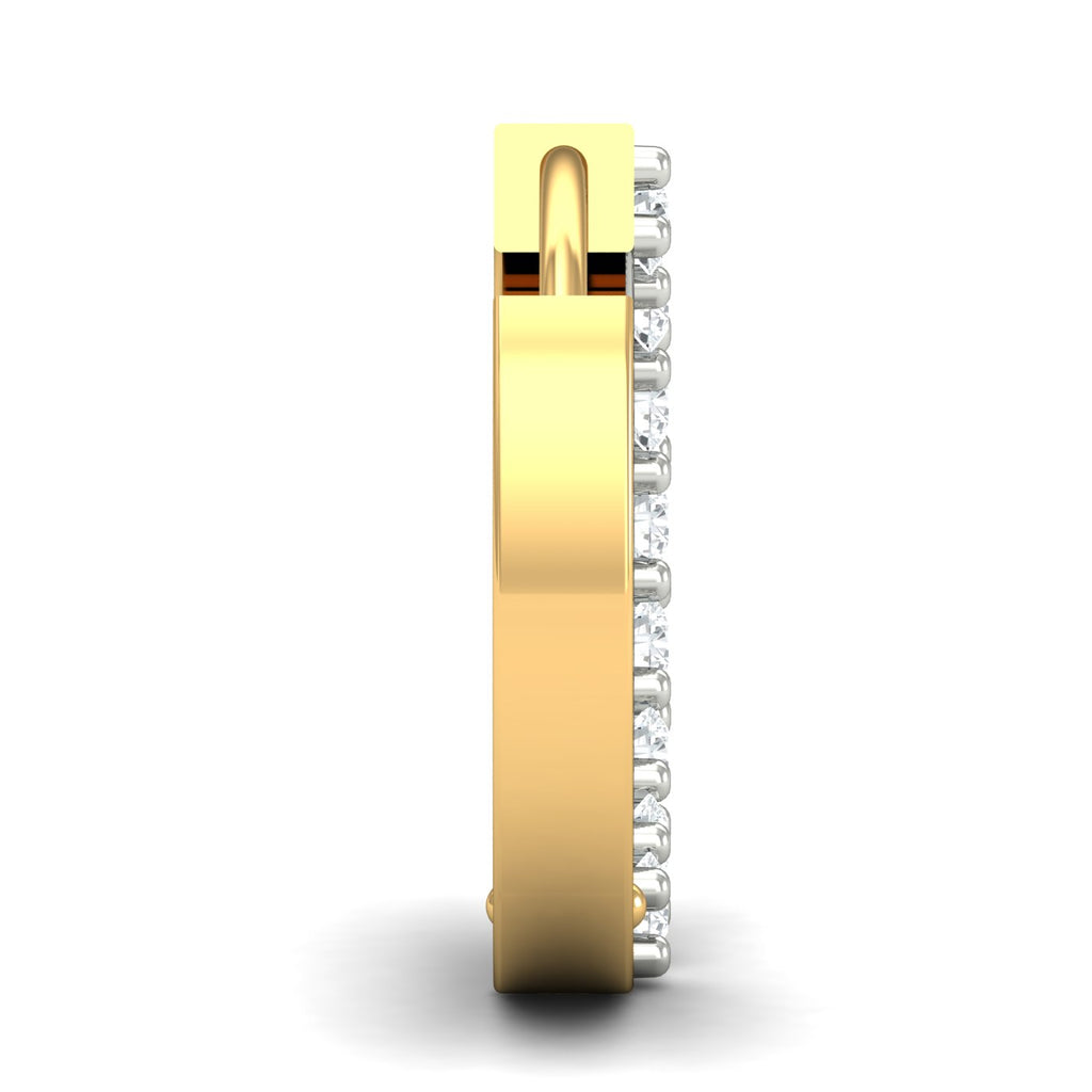 Side Diamonds Nose Ring