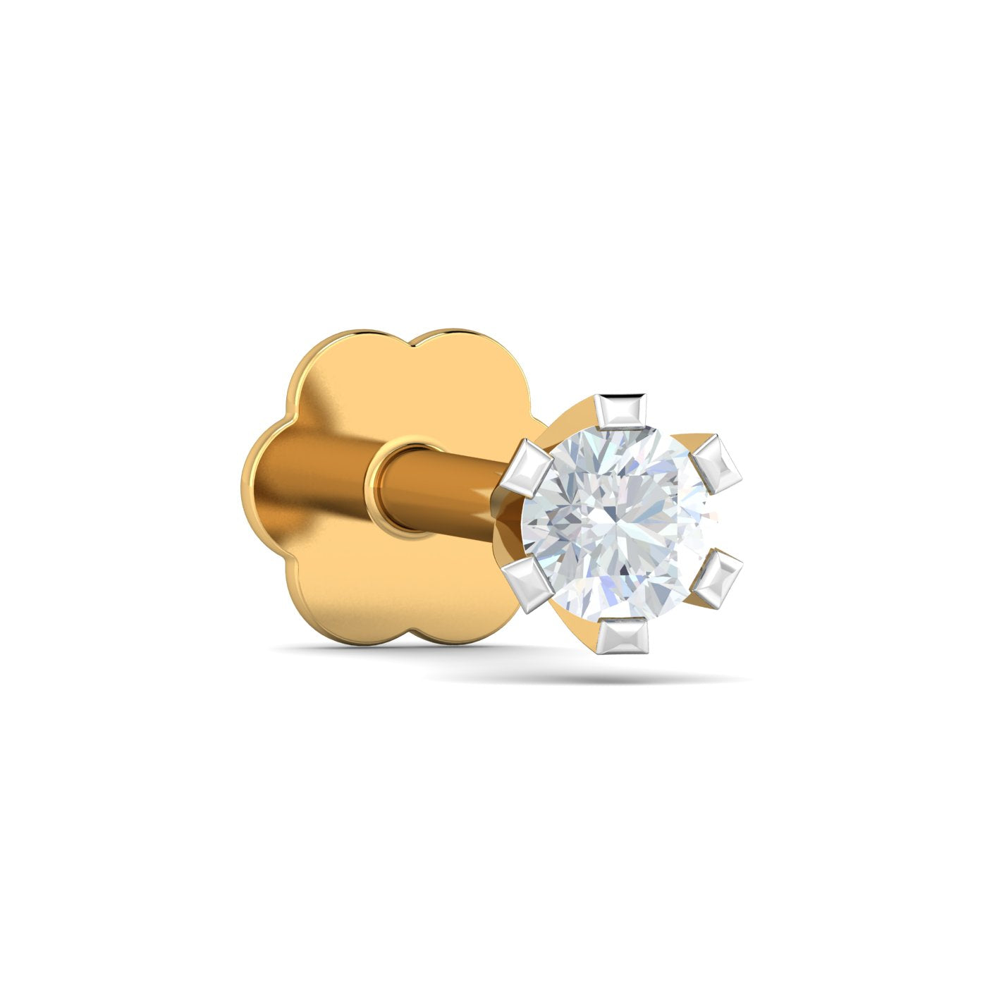Classic 6-Prong 4-Cent Nose Stud