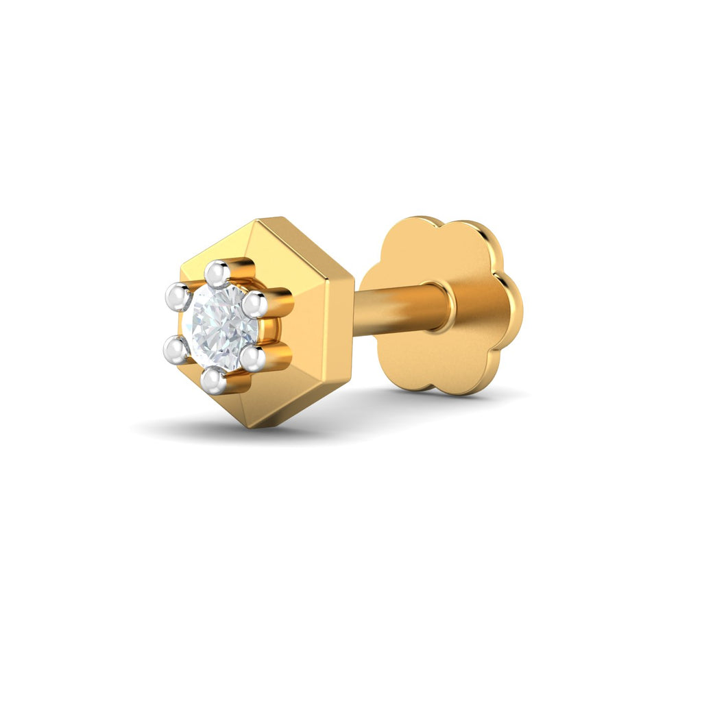 Hexagon Nose Stud