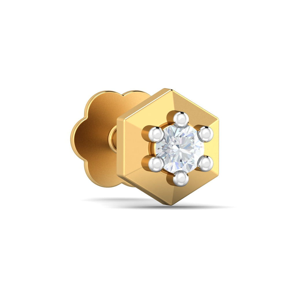 Hexagon Nose Stud