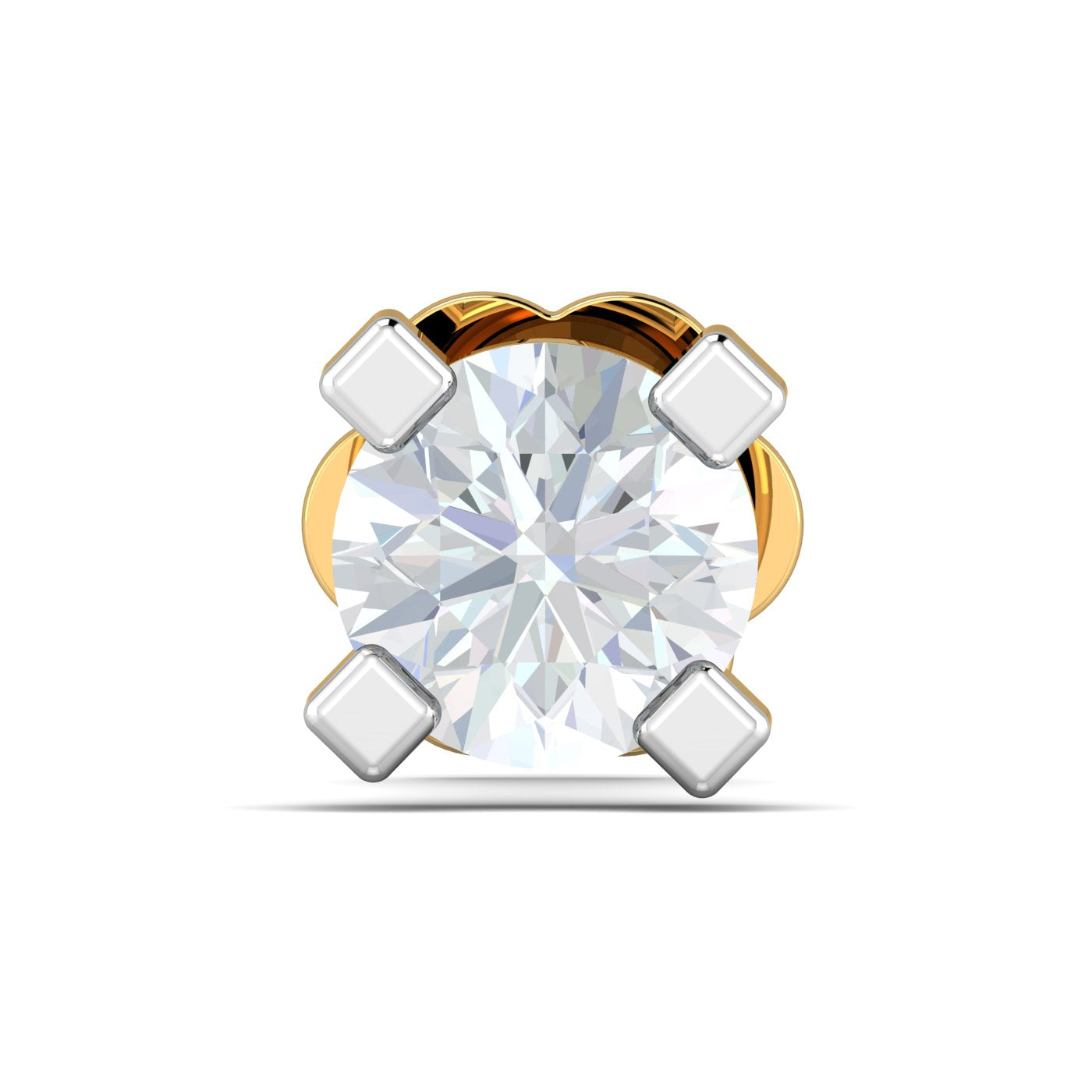 Square Pronged Nose Stud