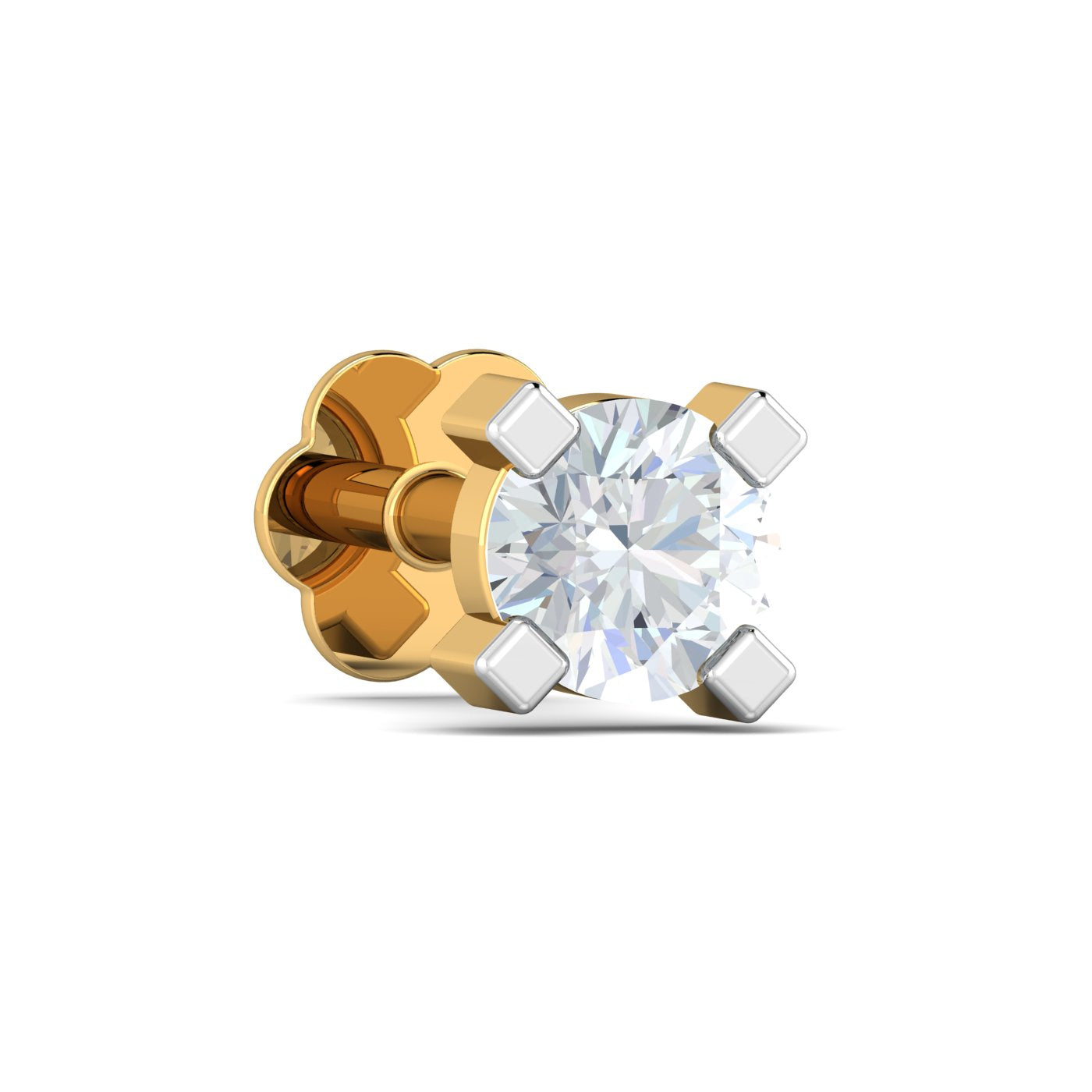 Square Pronged Nose Stud