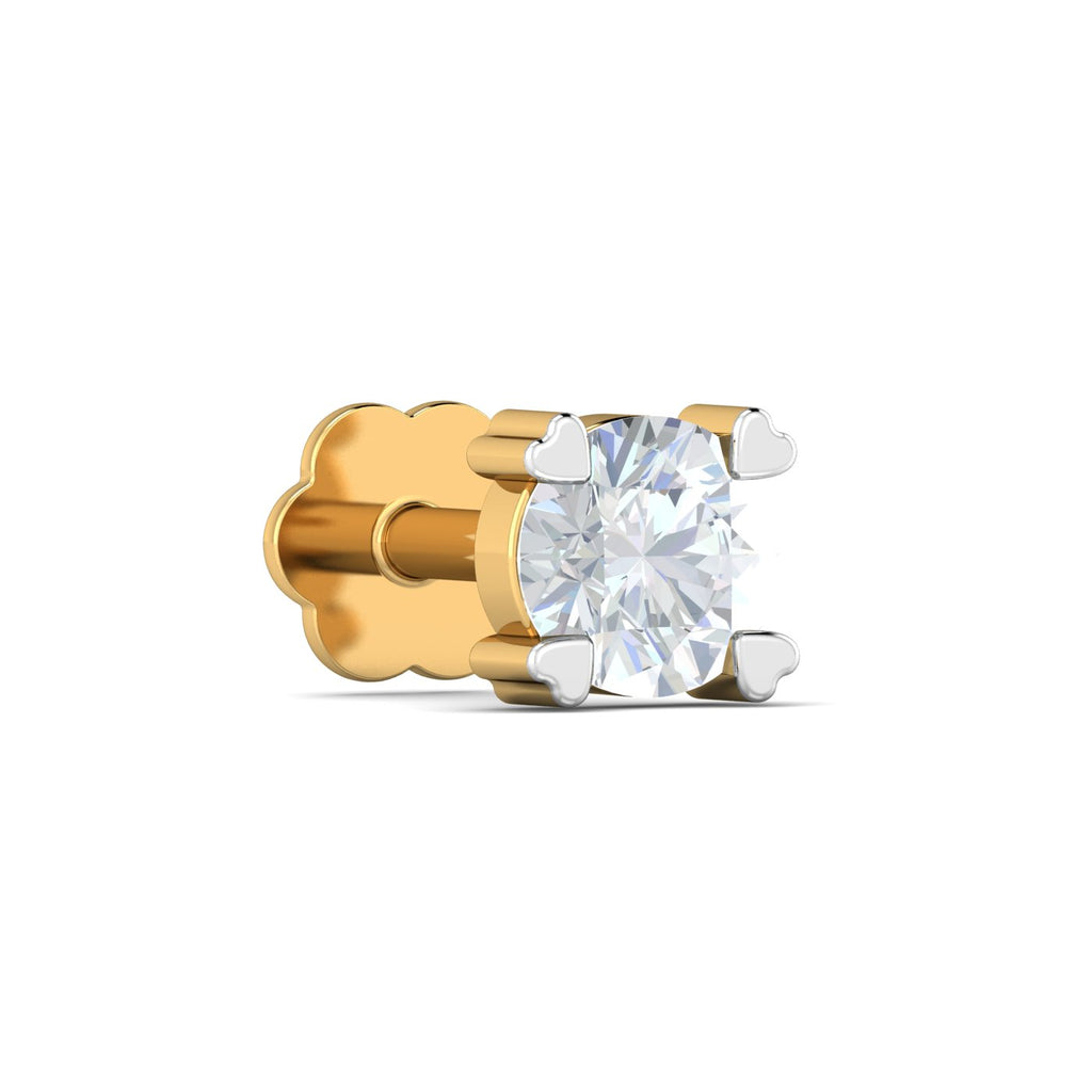 Heart Pronged Nose Stud