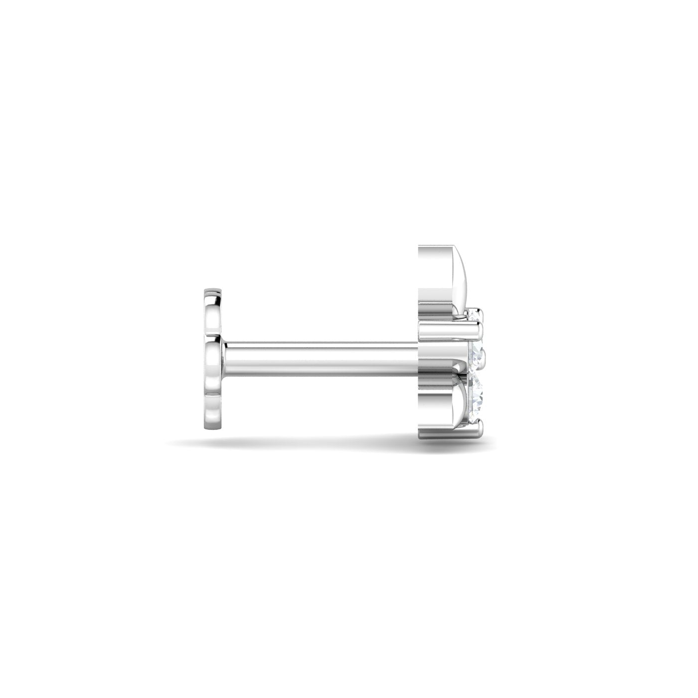 Triangular 0.03 Carat Nose Stud
