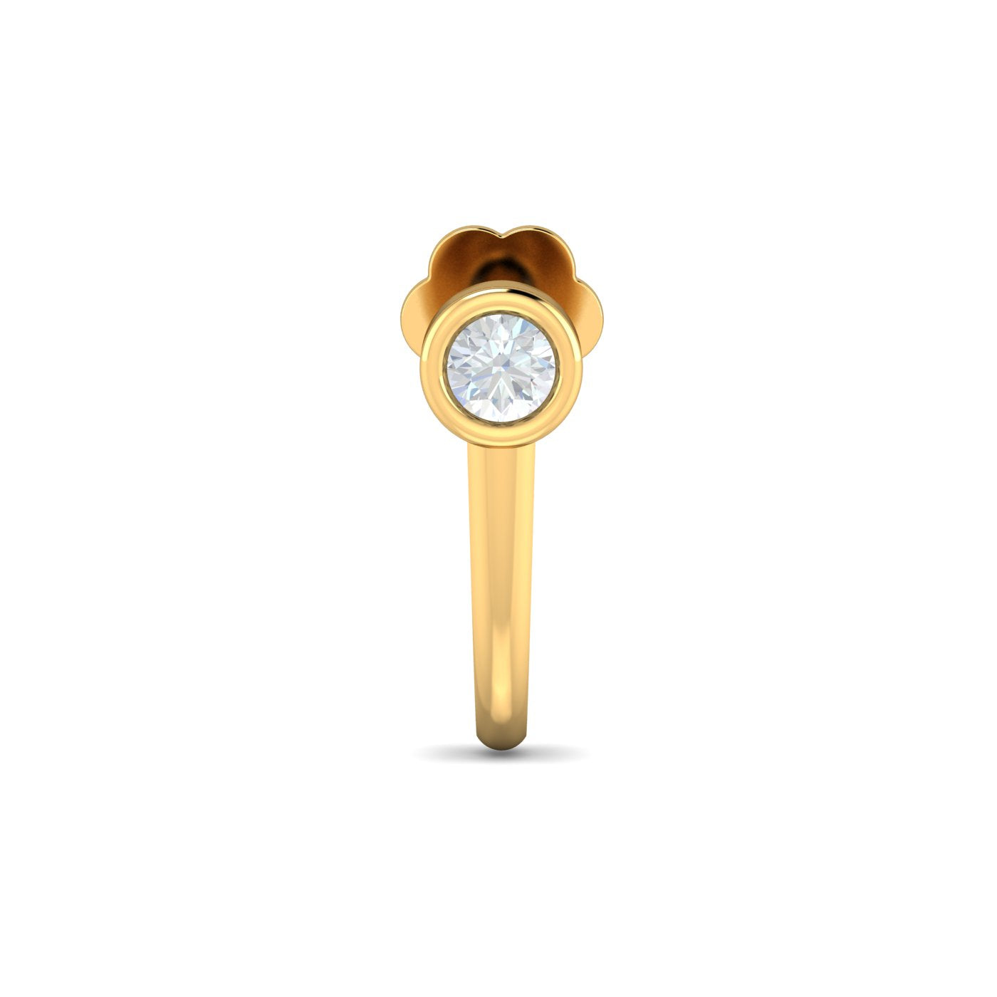 J Ring 0.04 Carat Bezel Nose Stud