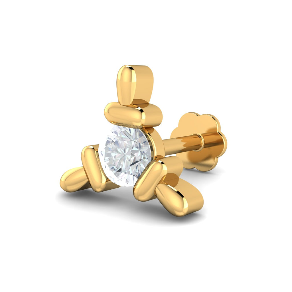 Triangular 0.11 Carat Nose Stud