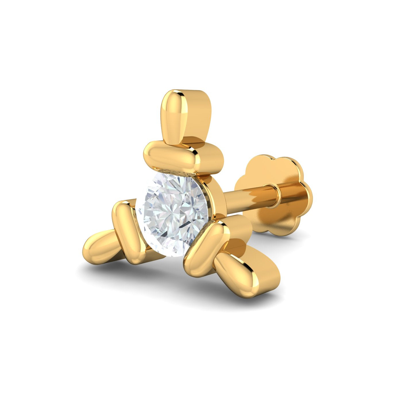 Triangular 0.11 Carat Nose Stud