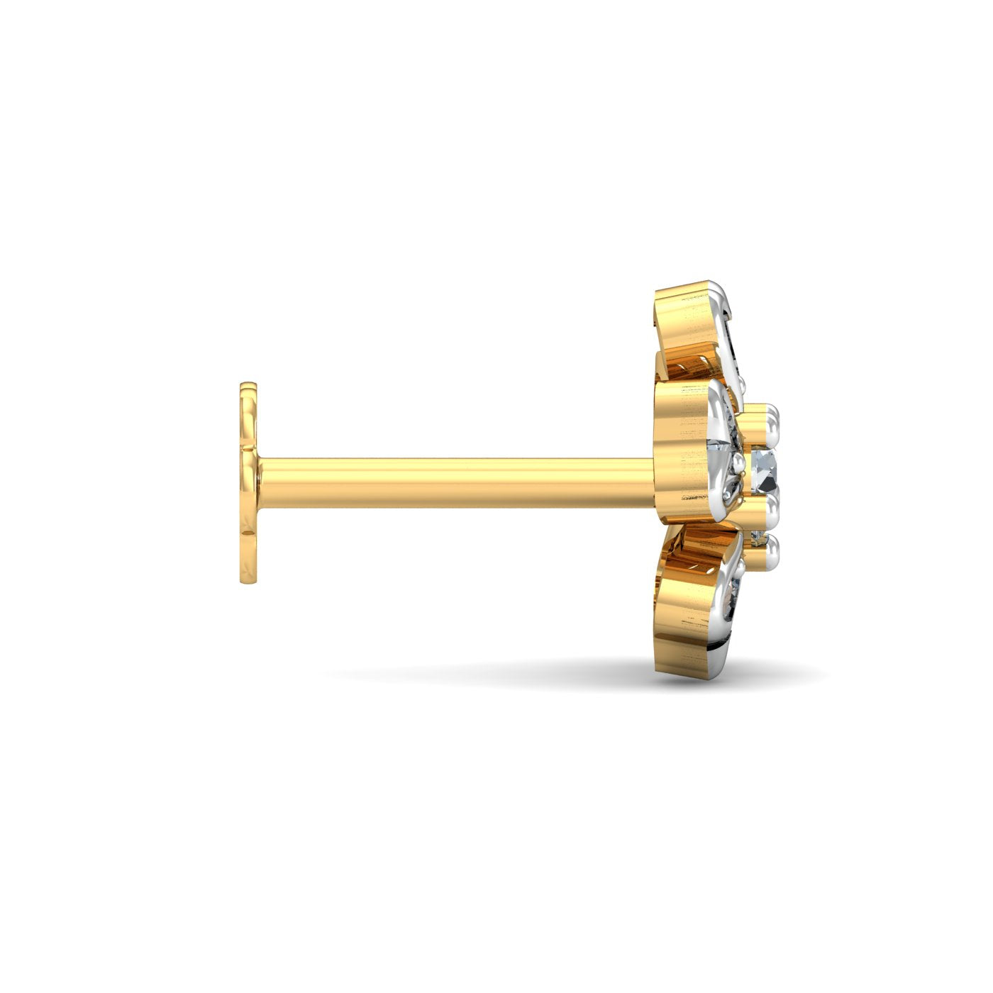 Cinquefoil Diamond Nose Stud