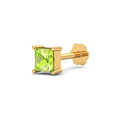 Tiny Square Peridot Nose Stud