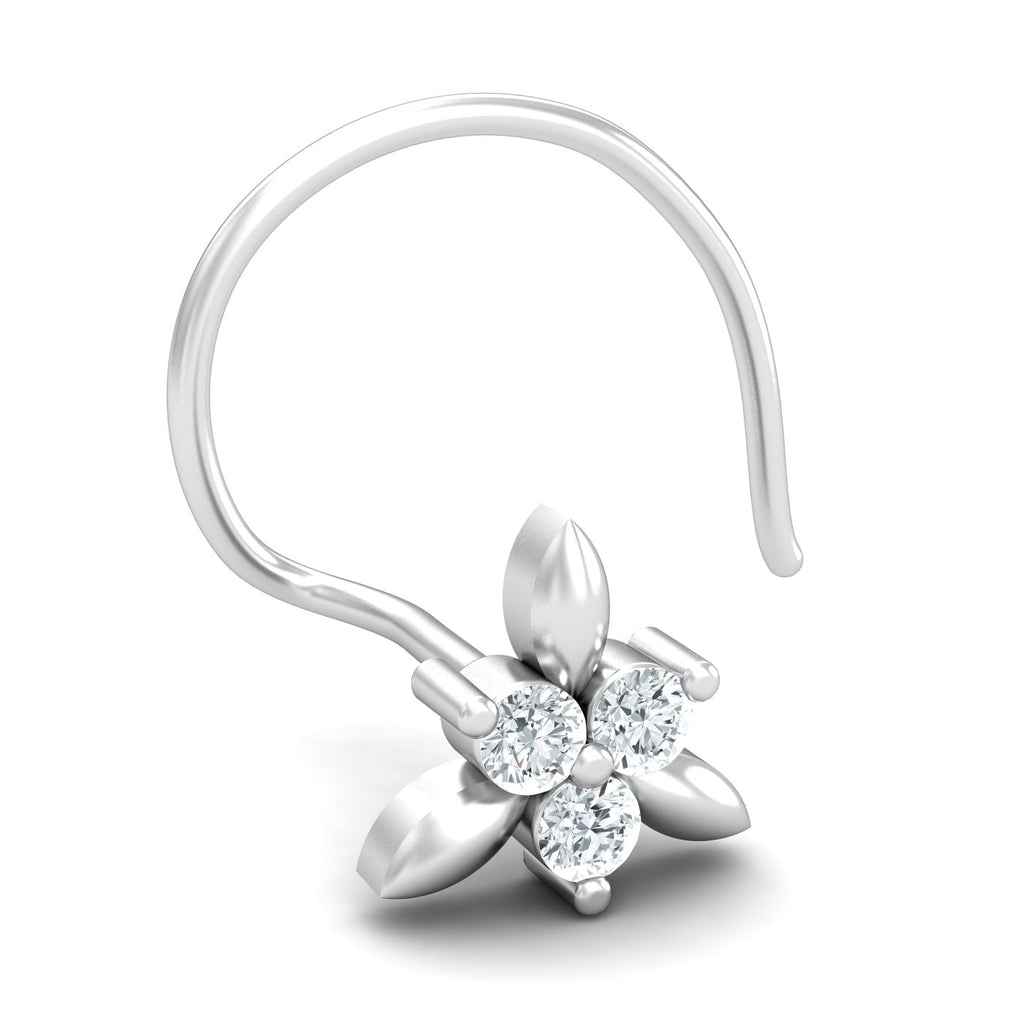 Triangular 0.03 Carat Nose Pin