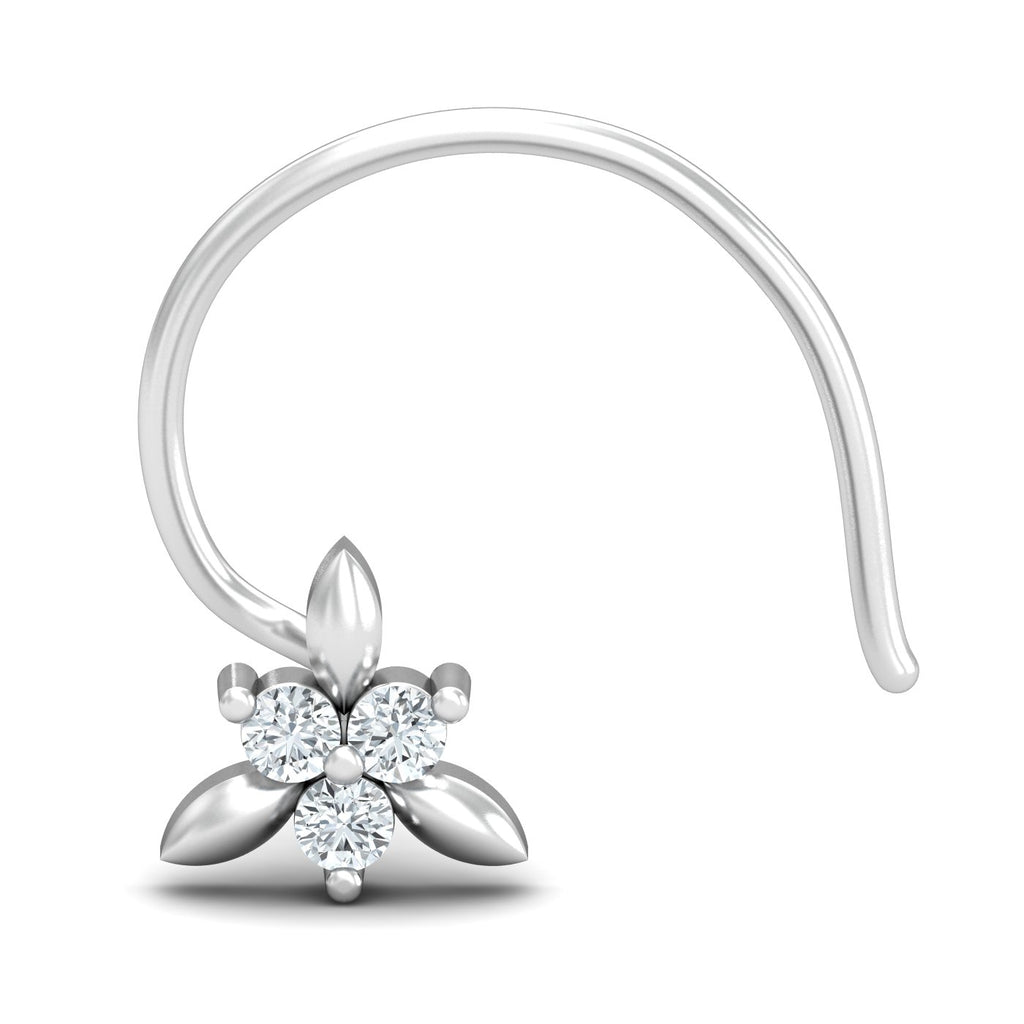 Triangular 0.03 Carat Nose Pin