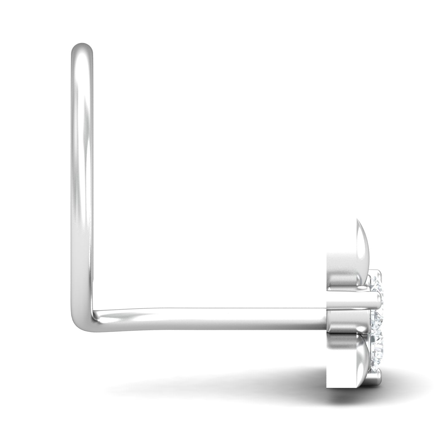 Triangular 0.03 Carat Nose Pin