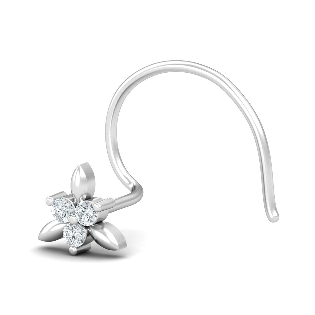 Triangular 0.03 Carat Nose Pin