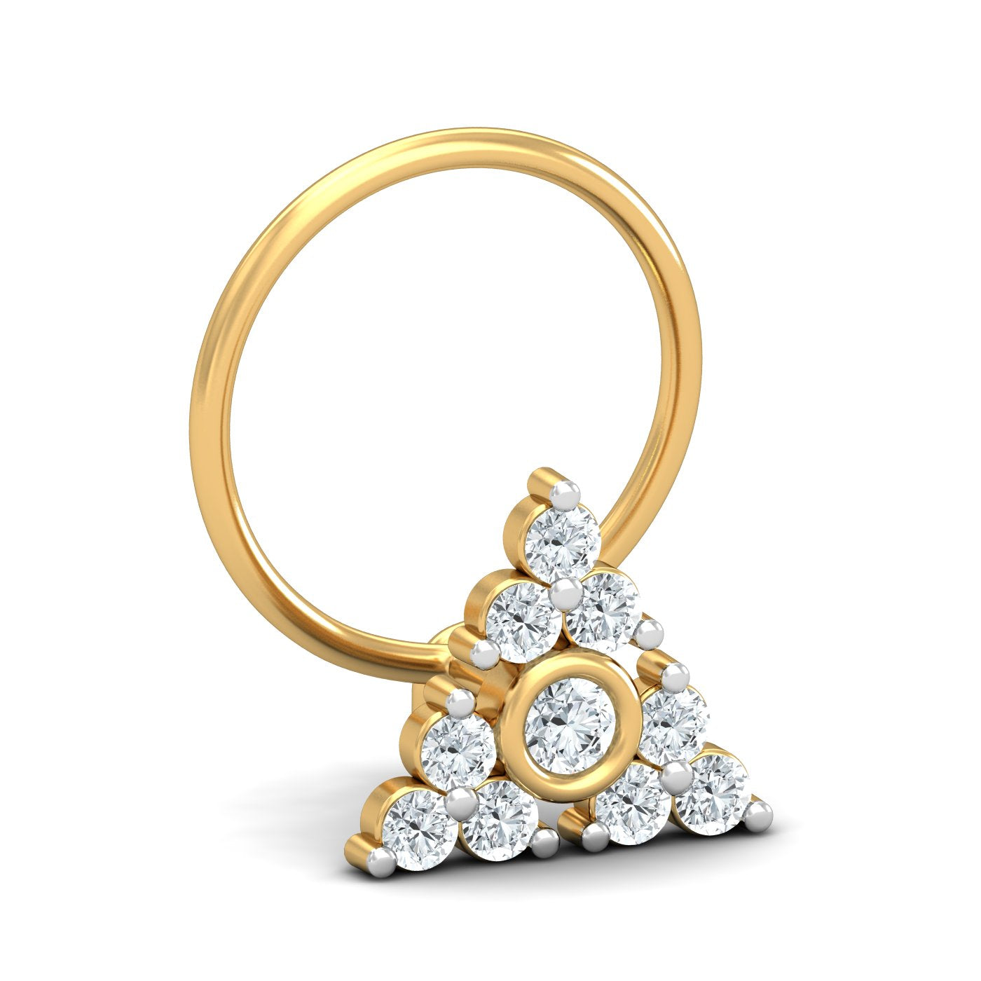 Pyramid 0.15 Carat Nose Pin