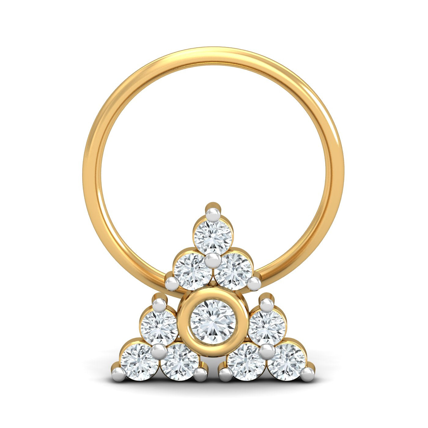 Pyramid 0.15 Carat Nose Pin