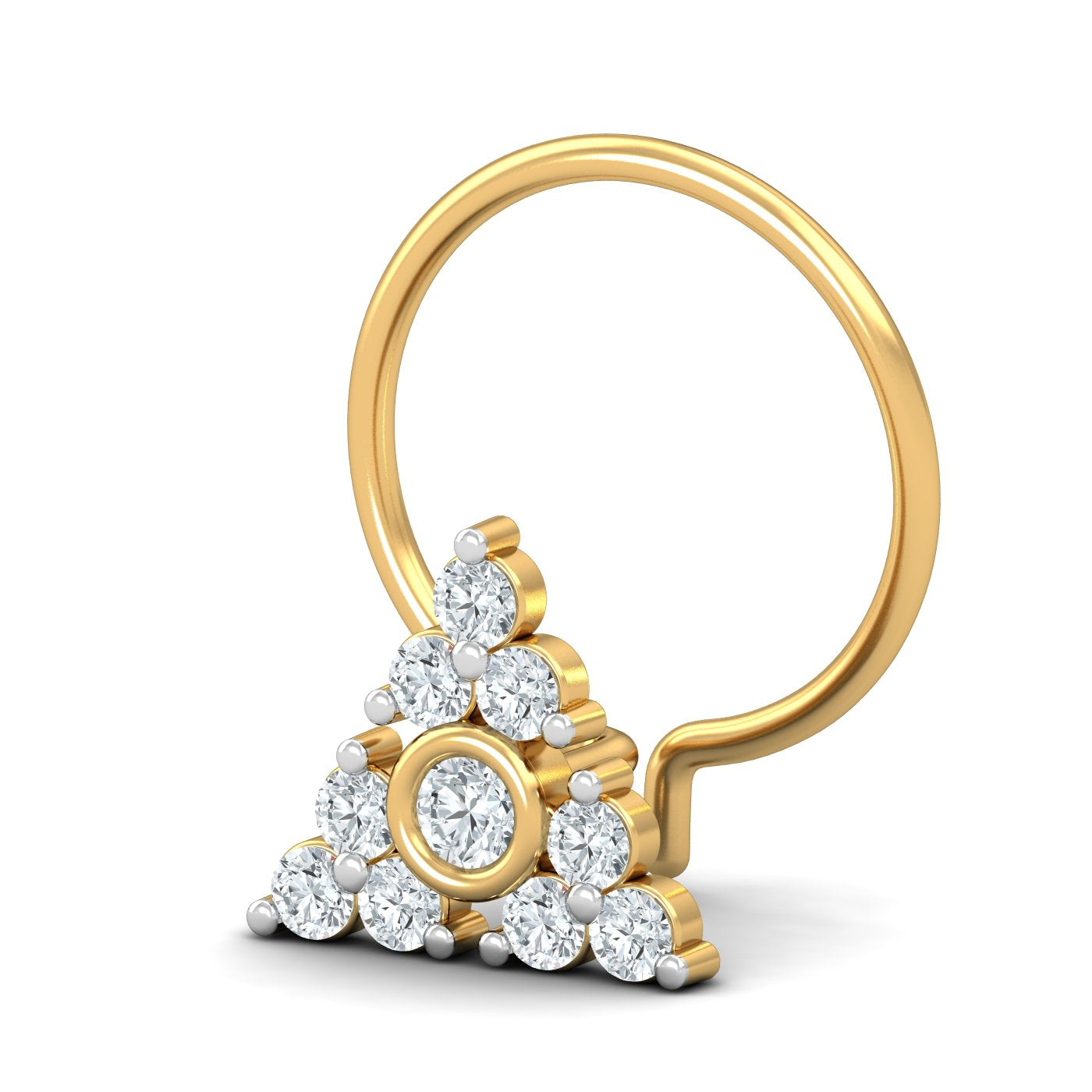 Pyramid 0.15 Carat Nose Pin