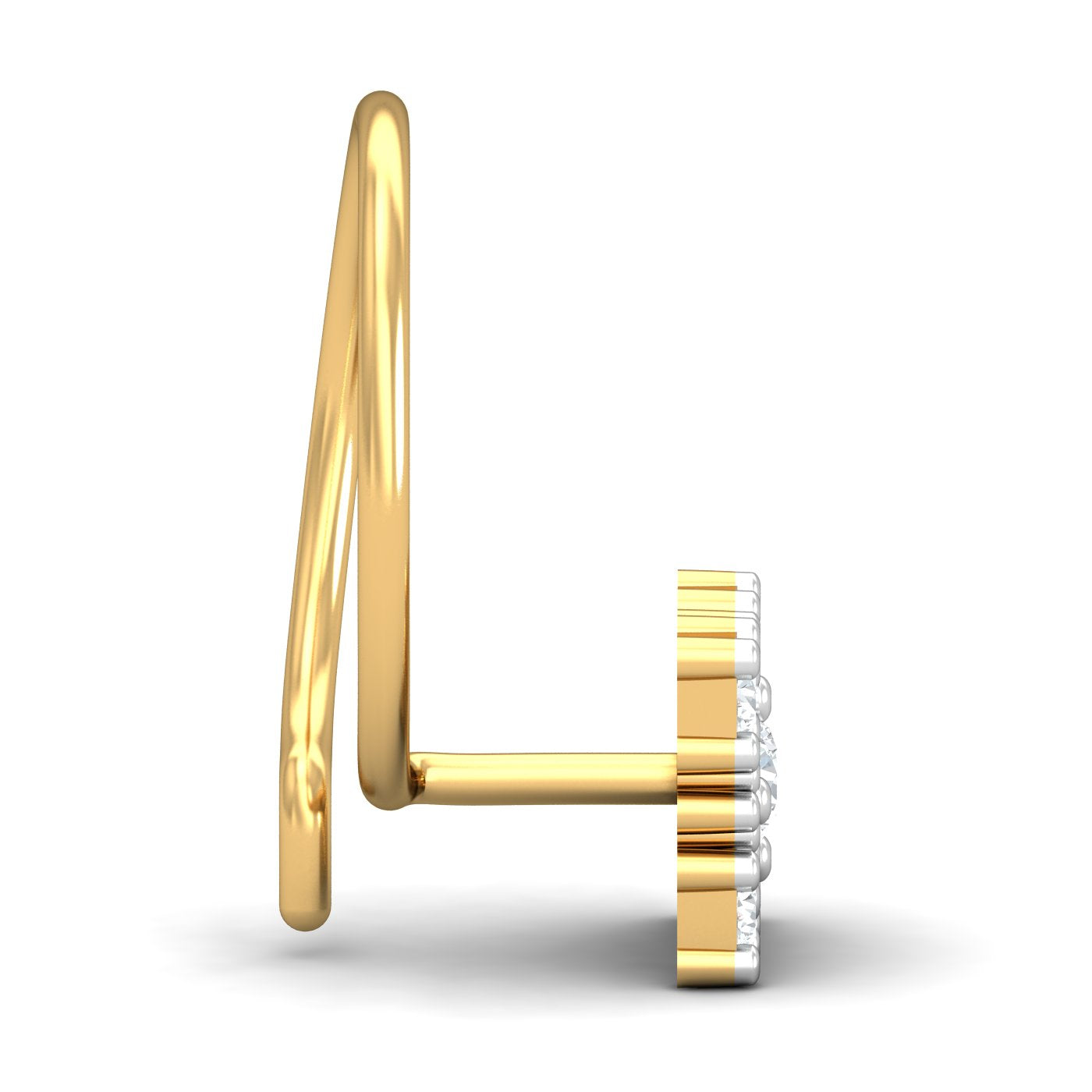 Square Motif 0.09 Carat Nose Pin