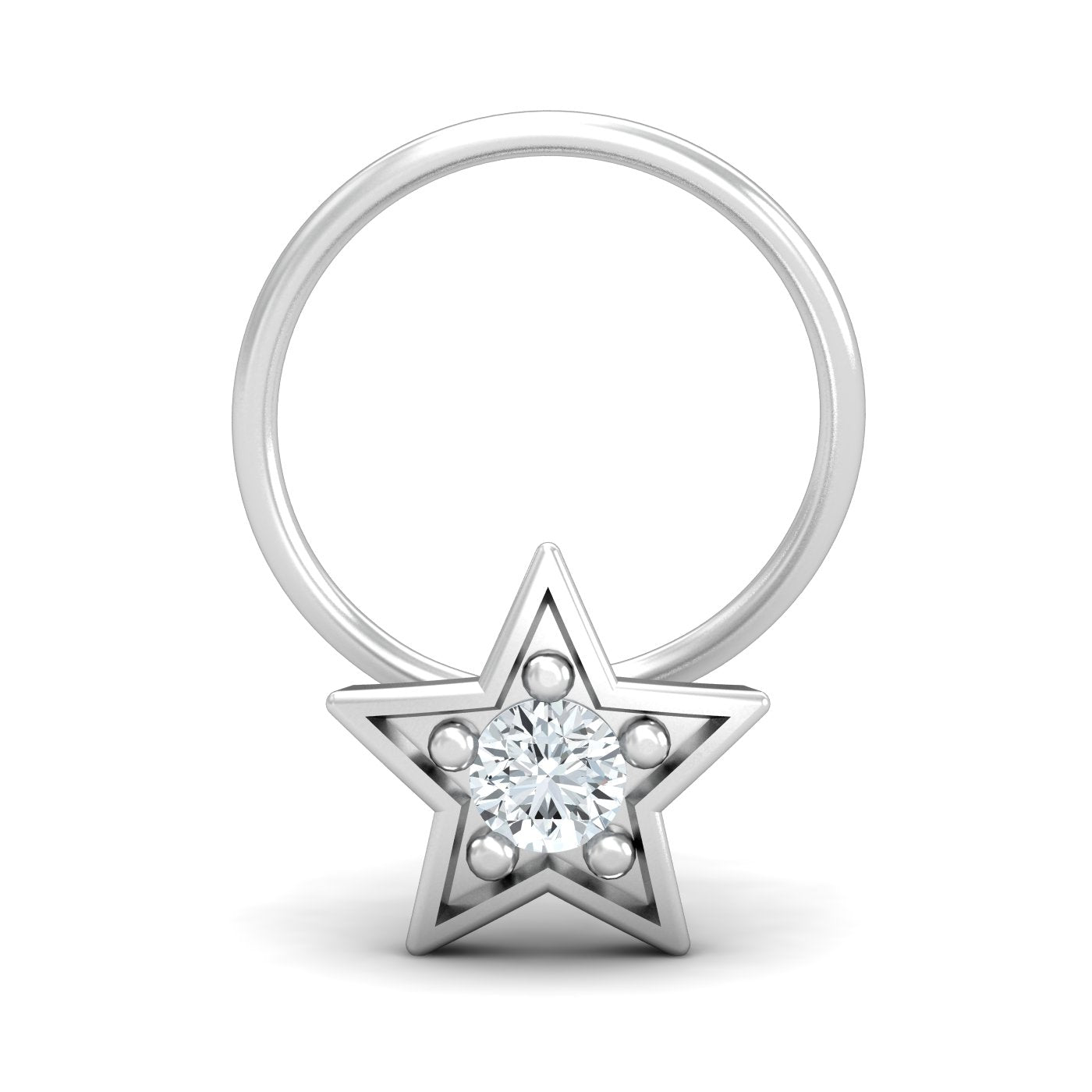 Star 0.06 Carat Nose Pin