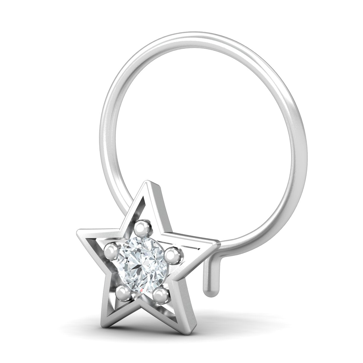 Star 0.06 Carat Nose Pin