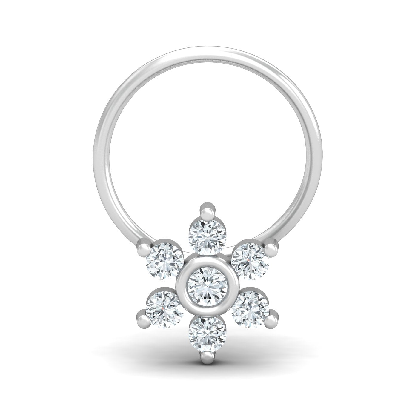 Bezel Love 0.11 Carat Nose Pin