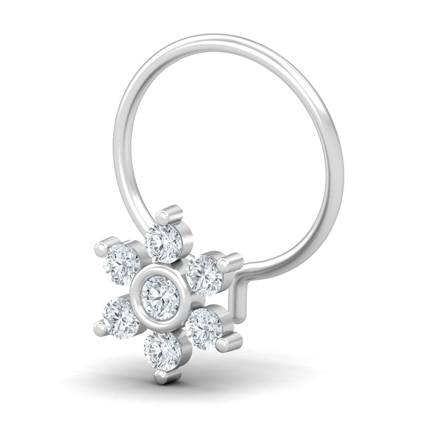 Bezel Love 0.11 Carat Nose Pin