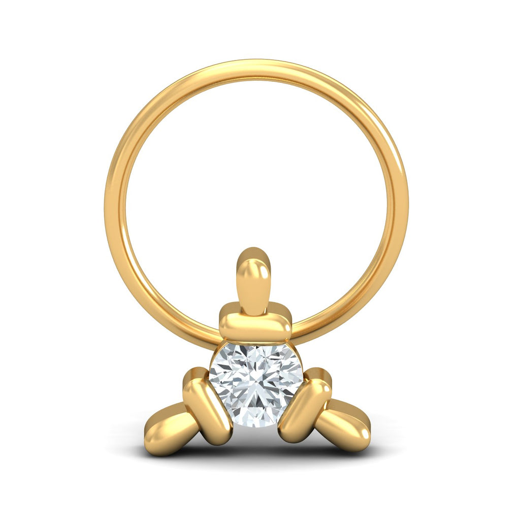 Triangular 0.11 Carat Nose Pin