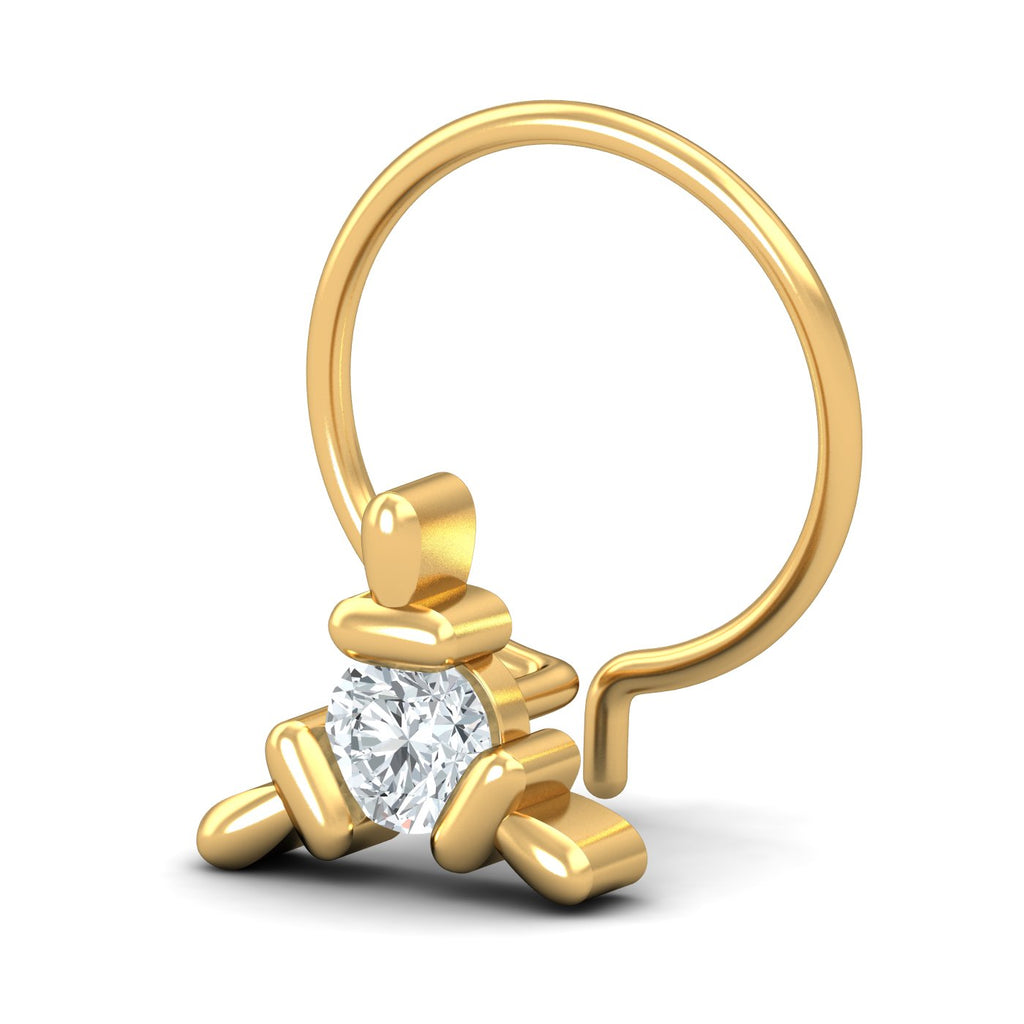 Triangular 0.11 Carat Nose Pin