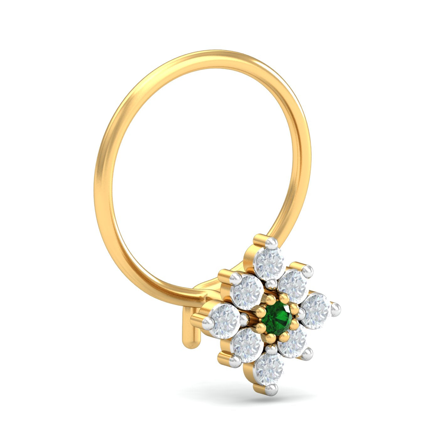 Shagun Emerald Nose Pin