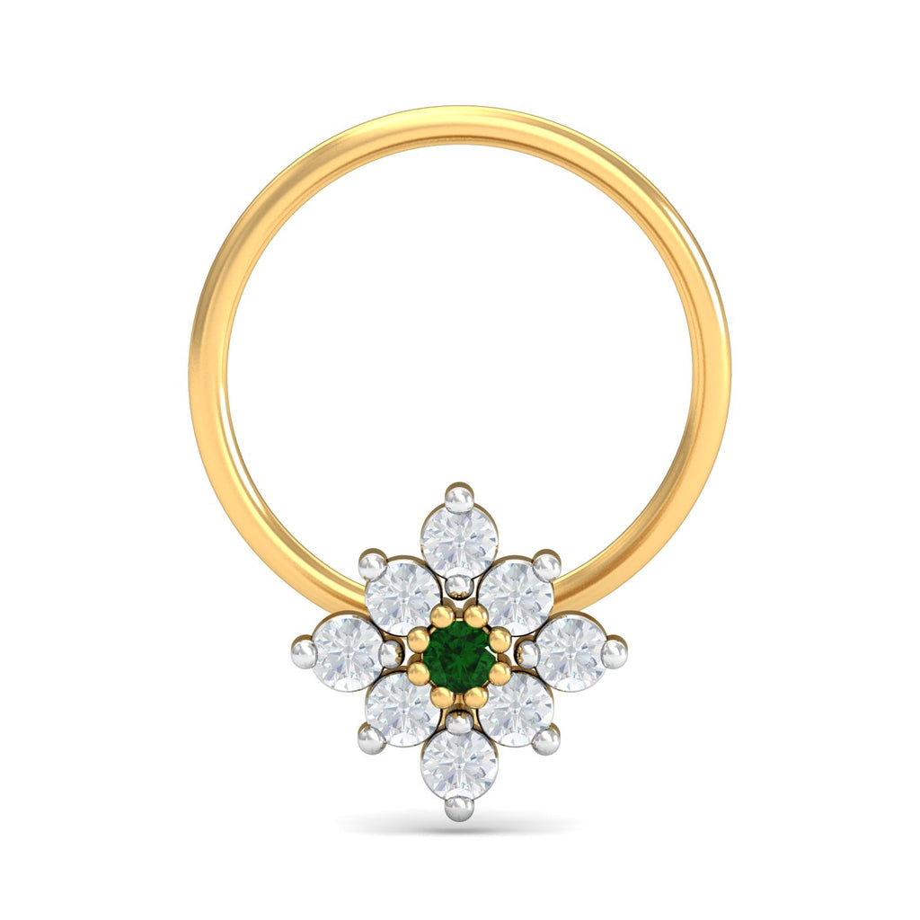 Shagun Emerald Nose Pin