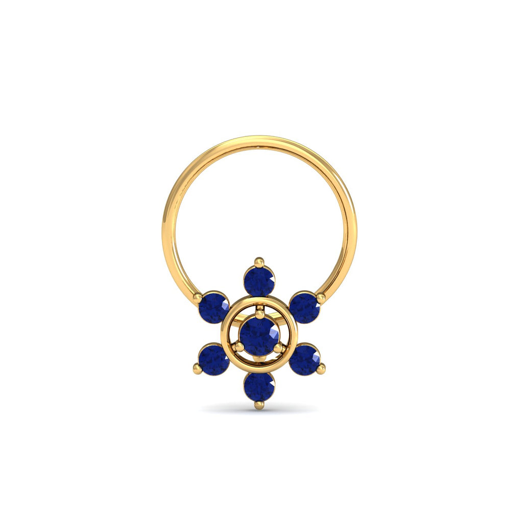 Regina Sapphire Nose Pin