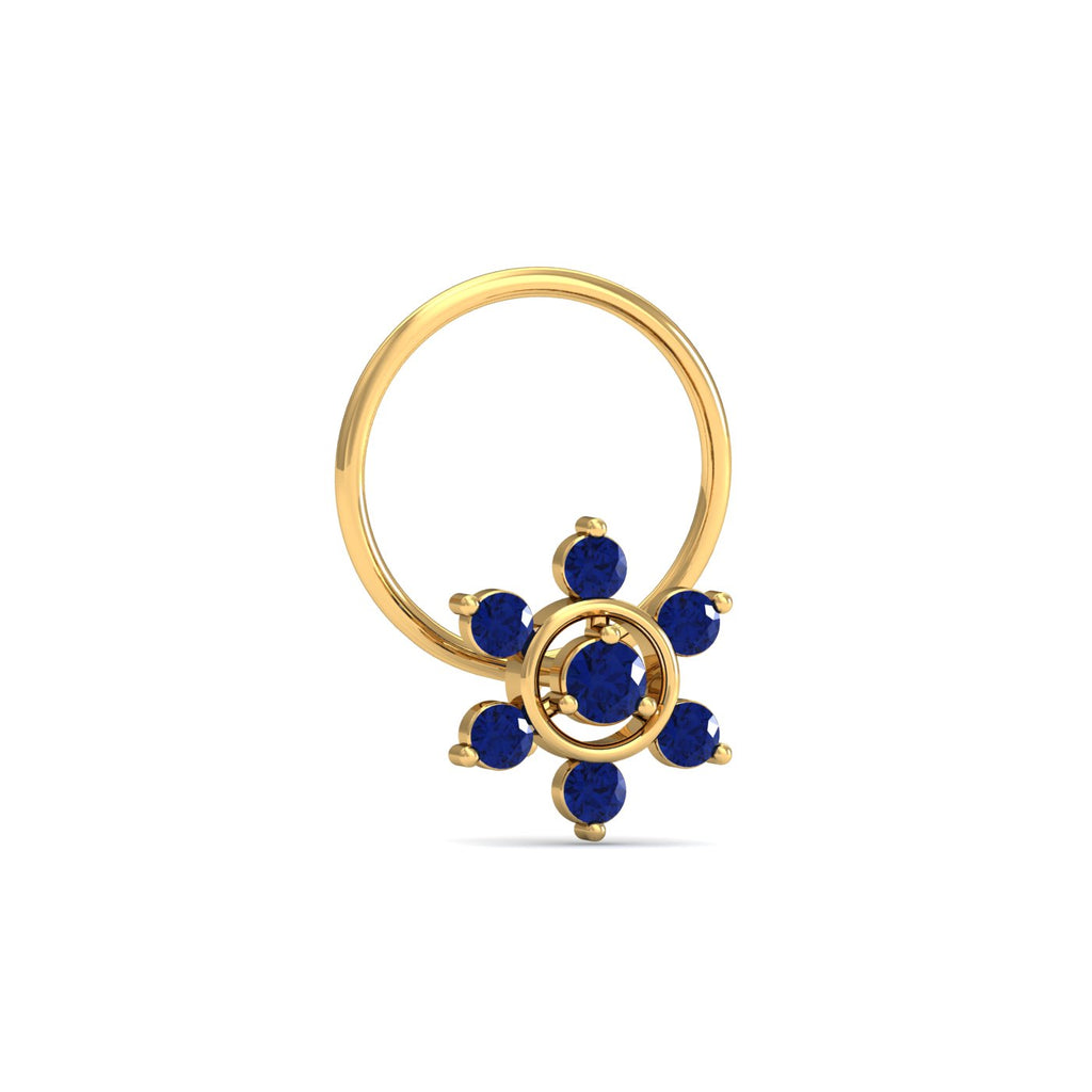 Regina Sapphire Nose Pin