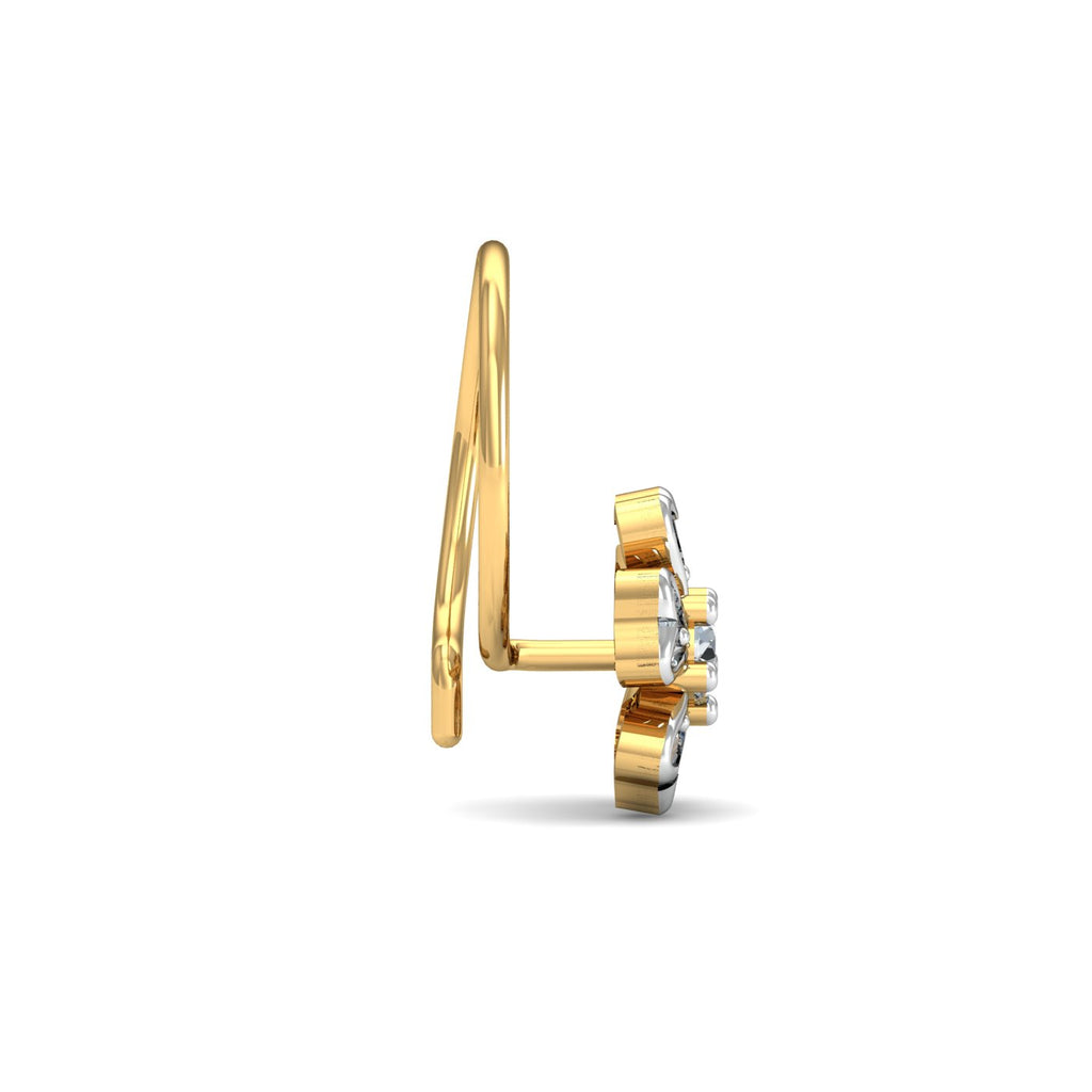 Cinquefoil Diamond Nose Pin