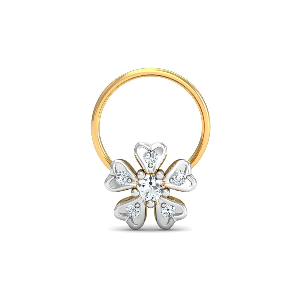 Cinquefoil Diamond Nose Pin