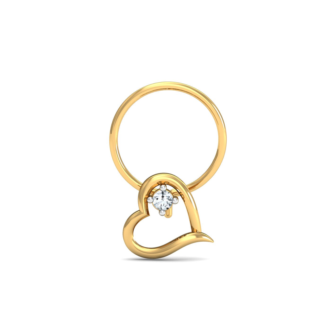 Keily Heart Nose Pin