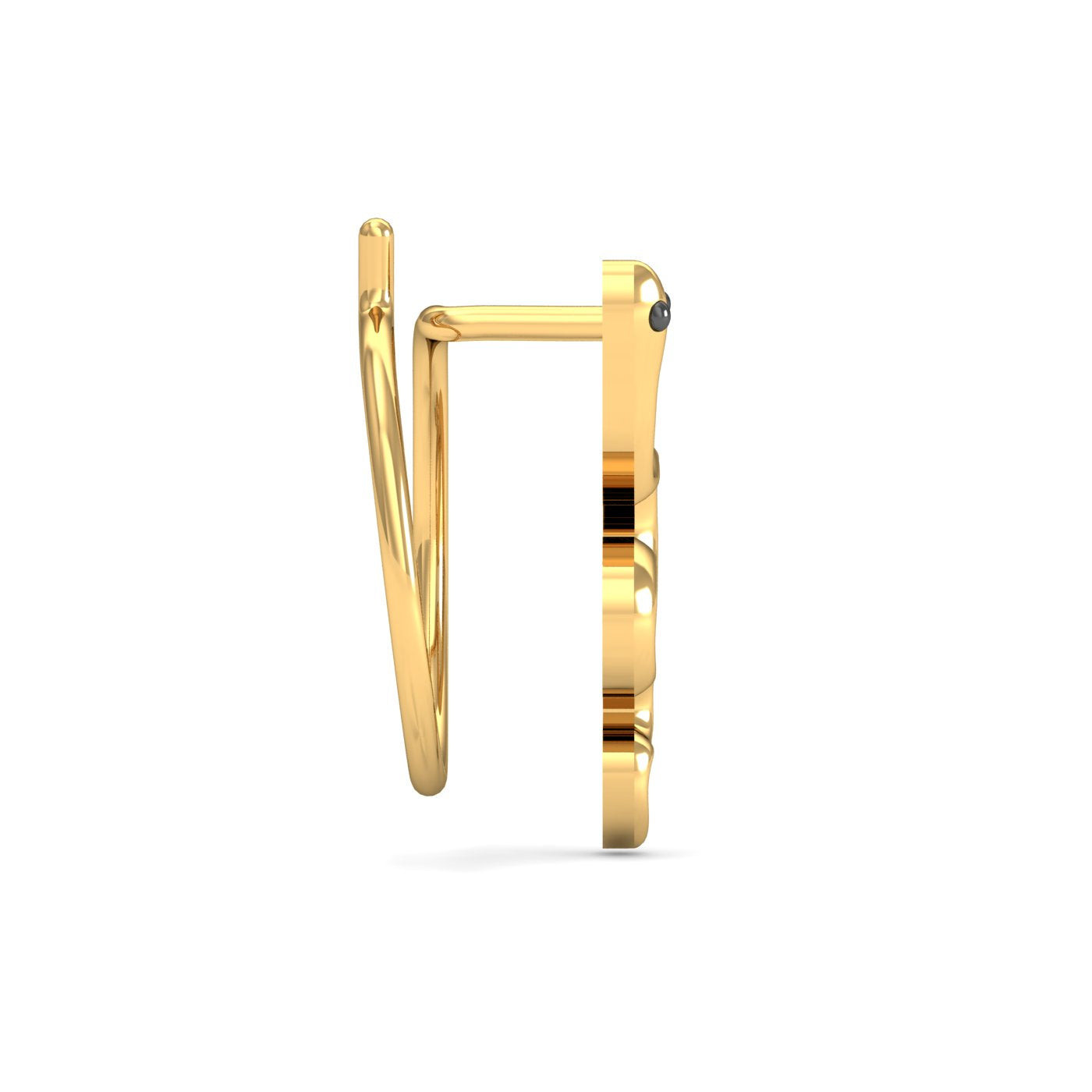 Serpentine Gold Nose Pin