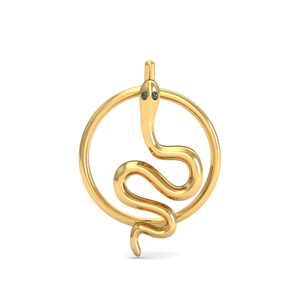 Serpentine Gold Nose Pin