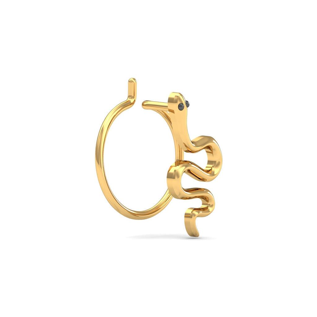 Serpentine Gold Nose Pin