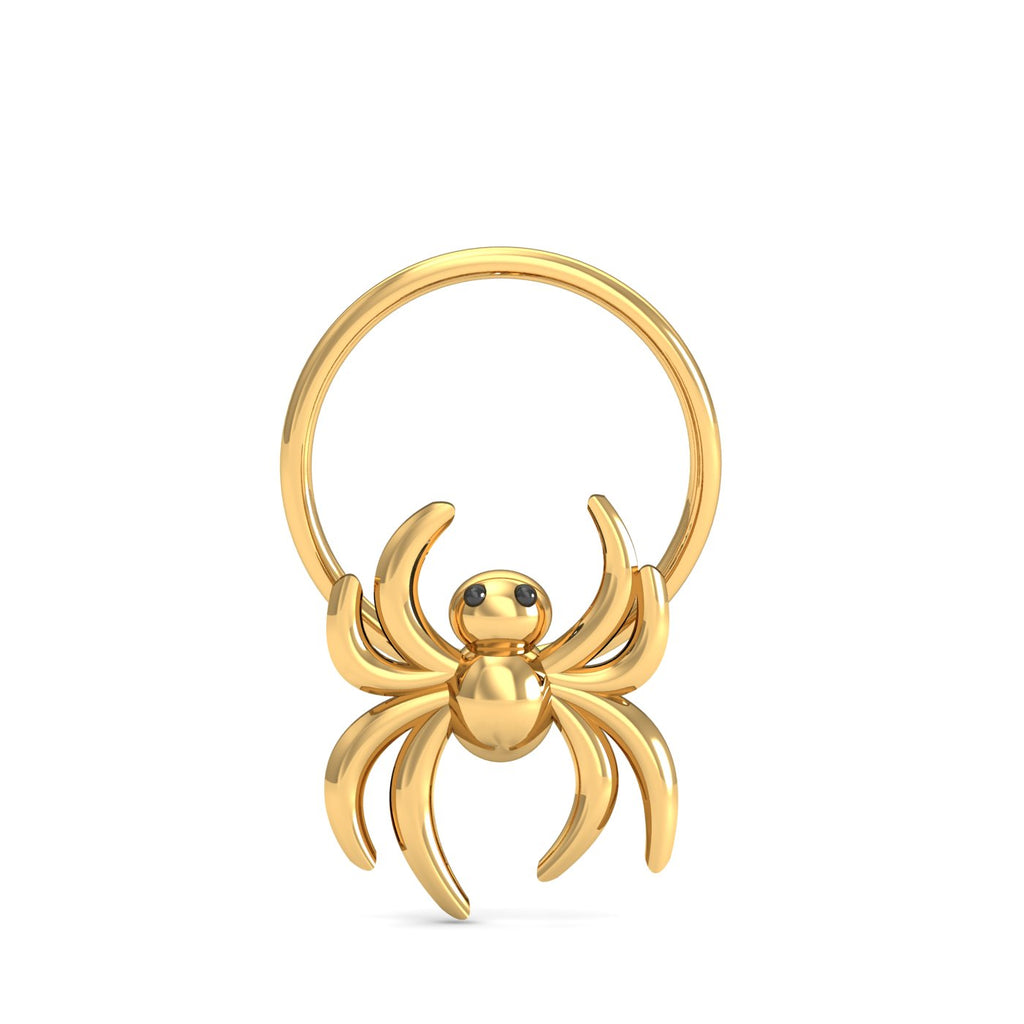 Spider Gold Nose Pin