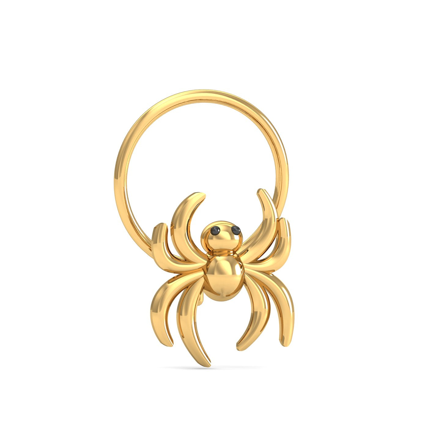 Spider Gold Nose Pin