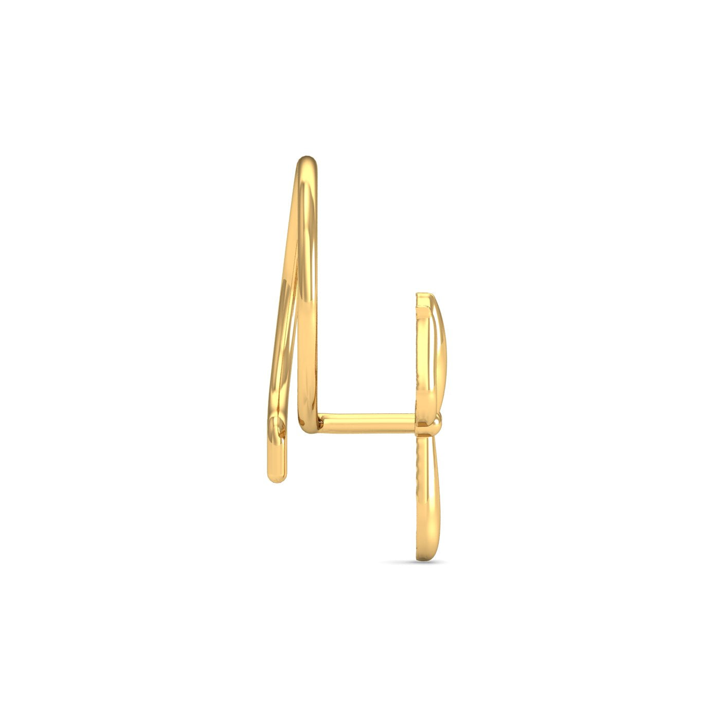 Trident Gold Nose Pin