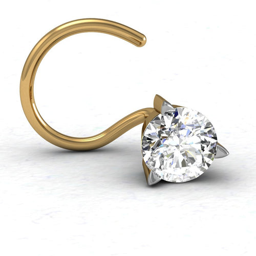 0.06 Carat 3 Prongs Nose Pin
