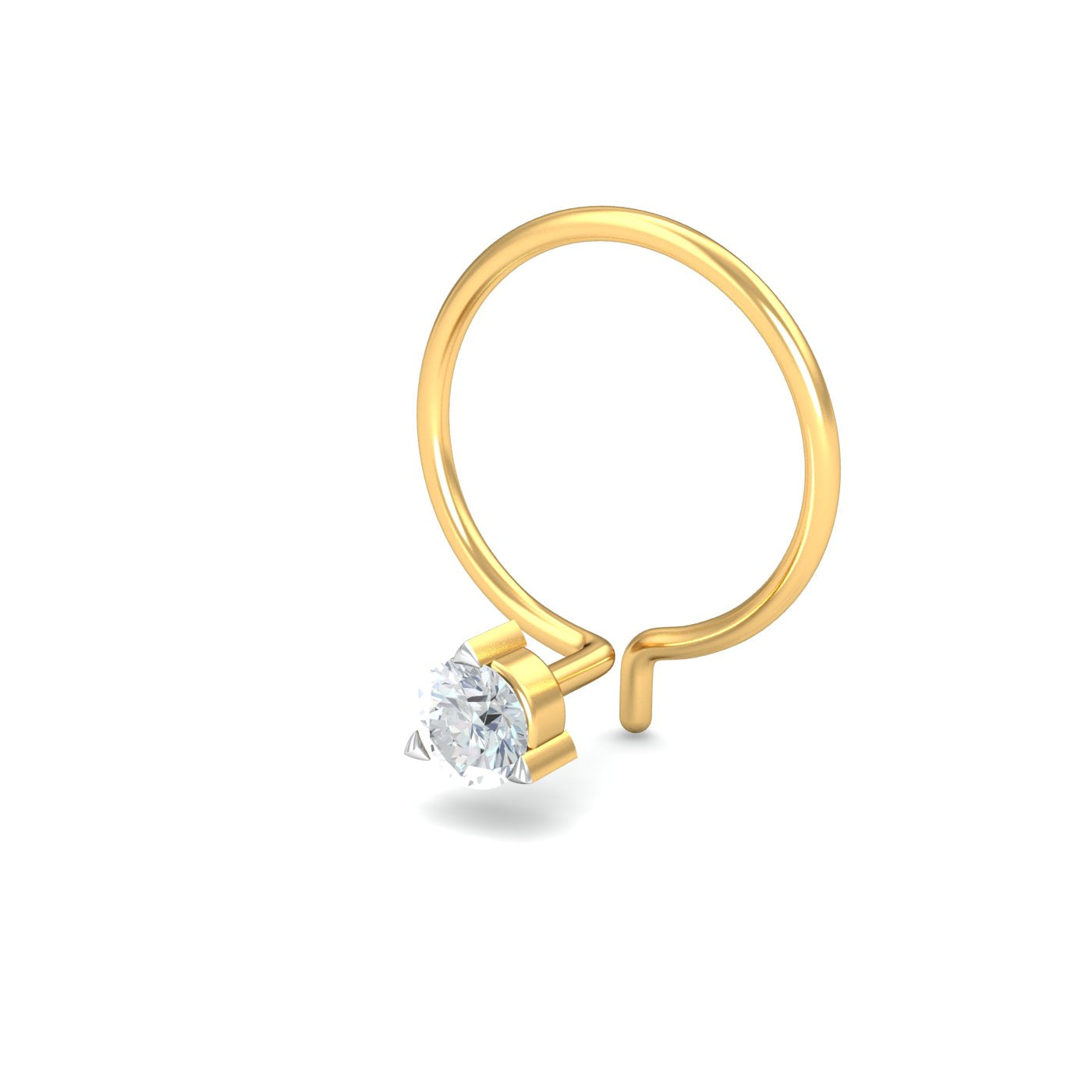 0.07 Carat 3 Prongs Nose Pin