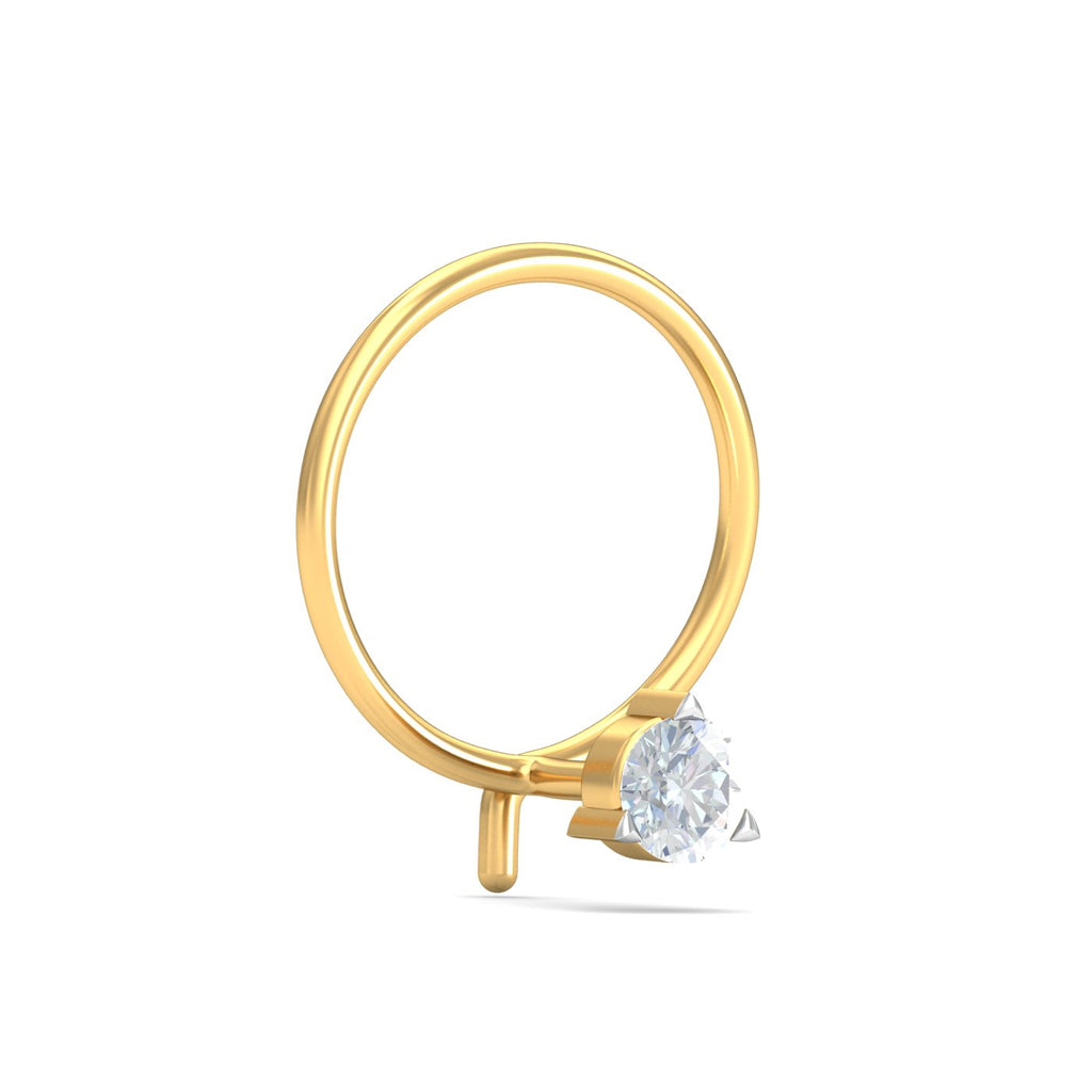 0.05 Carat 3 Prongs Nose Pin
