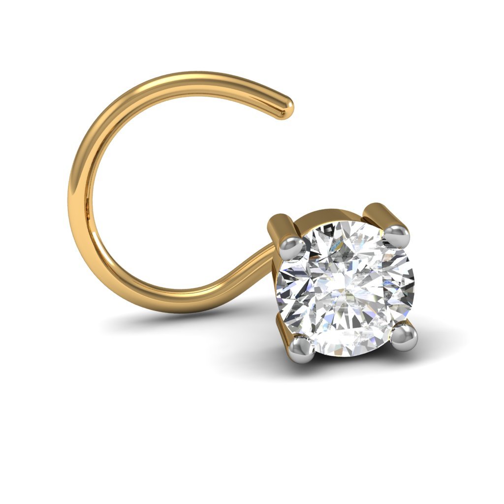 0.10 Carat 4 Prongs Nose Pin