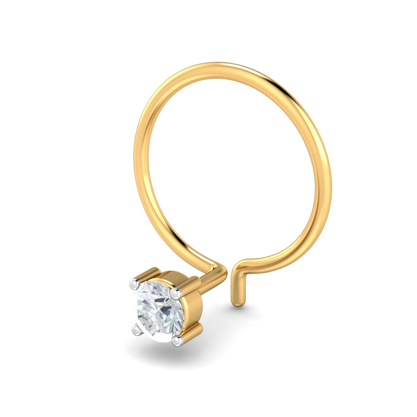 0.10 Carat 4 Prongs Nose Pin