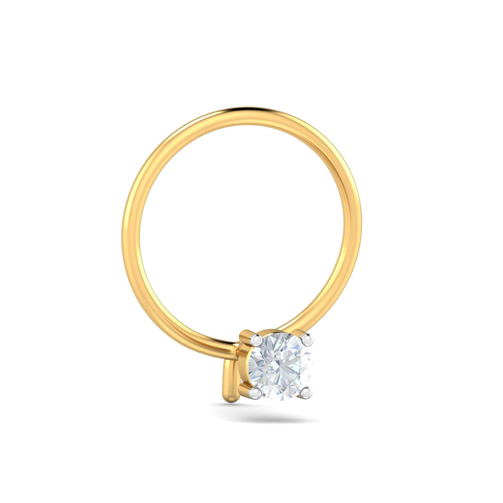 0.09 Carat 4 Prongs Nose Pin