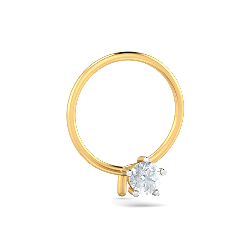 0.08 Carat 5 Prongs Nose Pin